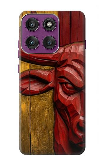 S4098 Span Bull Carved Artwork Case For Motorola Edge 60 Pro