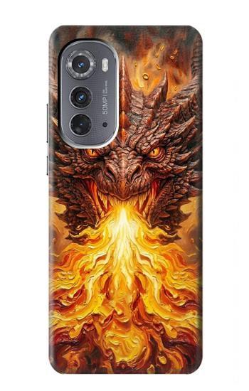 S4090 Epic Fire Dragon Fantasy Illustration Case For Motorola Edge (2022)