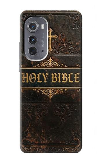 S4109 Vintage Antique Bible Book Cover Art Case For Motorola Edge (2022)