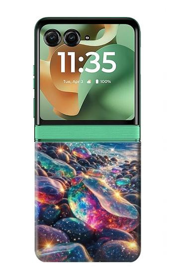 S4084 Rainbow Ocean Wave Fantasy Case For Motorola Razr 70+,60+, Razr+ (2026, 2025, 2024)
