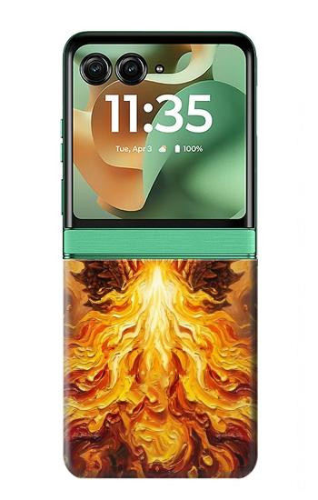 S4090 Epic Fire Dragon Fantasy Illustration Case For Motorola Razr 70+,60+, Razr+ (2026, 2025, 2024)