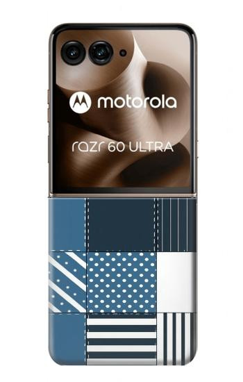 S4082 Modern Geometric Patchwork Pattern Case For Motorola Razr 70 Ultra, 60 Ultra, 50 Ultra, Ultra 2026, Ultra 2025