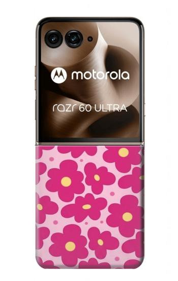 S4097 Pink Floral Seamless Pattern Design Case For Motorola Razr 70 Ultra, 60 Ultra, 50 Ultra, Ultra 2026, Ultra 2025