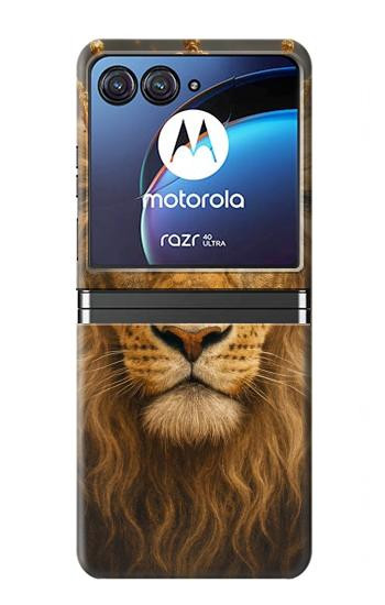 S4093 Royal Lion Portrait Artwork Case For Motorola Razr 40 Ultra
