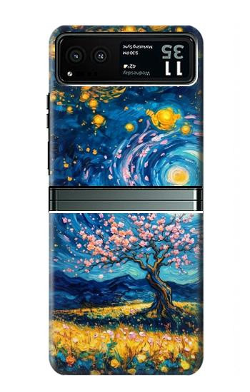 S4081 Dreamy Spiral Galaxy Night Sky Art Case For Motorola Razr 40