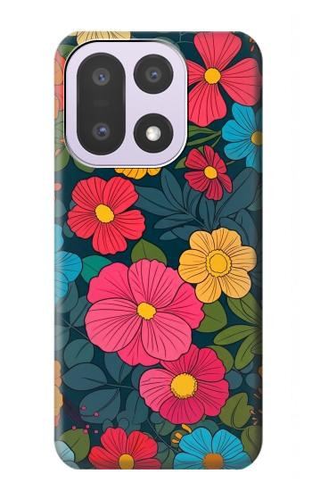 S4105 Vibrant Colorful Floral Pattern Case For OnePlus 15