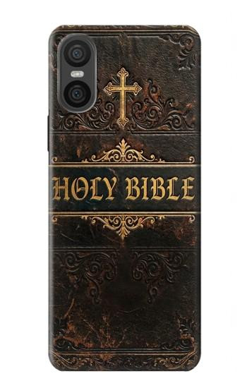 S4109 Vintage Antique Bible Book Cover Art Case For Sony Xperia 10 VI