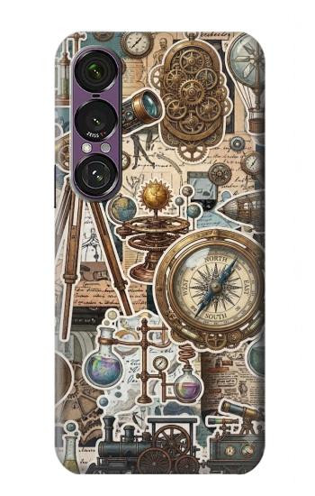 S4100 Vintage Scientific Discovery Collage Case For Sony Xperia 1 VII