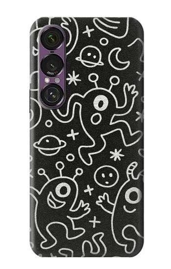 S4101 Cute Cartoon Monster Pattern Case For Sony Xperia 1 VII