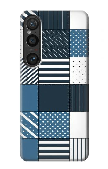 S4082 Modern Geometric Patchwork Pattern Case For Sony Xperia 1 VI