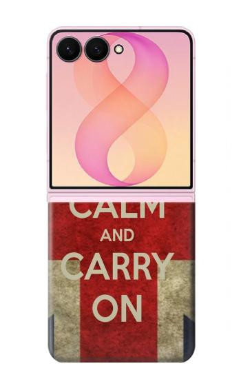 S0674 Keep Calm and Carry On Case For Samsung Galaxy Z Flip 8