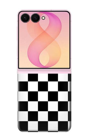 S1611 Black and White Check Chess Board Case For Samsung Galaxy Z Flip 8