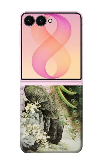 S2773 Peacock Chinese Brush Painting Case For Samsung Galaxy Z Flip 8