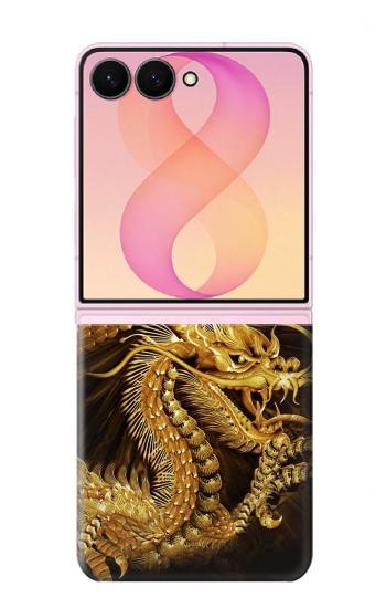 S2804 Chinese Gold Dragon Printed Case For Samsung Galaxy Z Flip 8