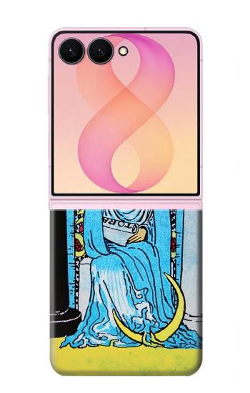 S2837 The High Priestess Vintage Tarot Card Case For Samsung Galaxy Z Flip 8