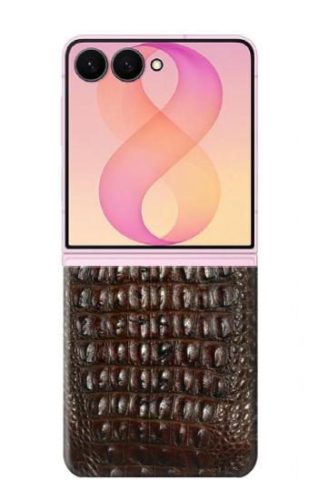 S2850 Brown Skin Alligator Graphic Printed Case For Samsung Galaxy Z Flip 8