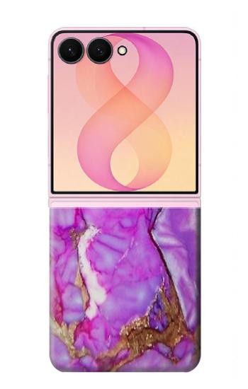 S2907 Purple Turquoise Stone Case For Samsung Galaxy Z Flip 8