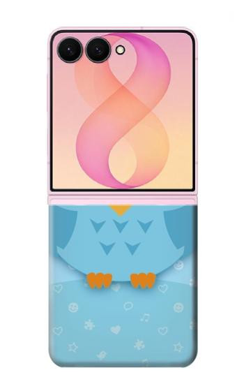 S3029 Cute Blue Owl Case For Samsung Galaxy Z Flip 8