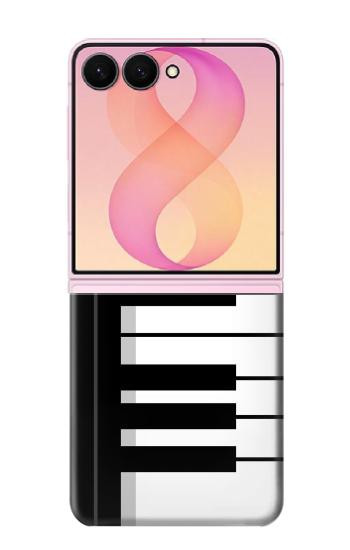 S3078 Black and White Piano Keyboard Case For Samsung Galaxy Z Flip 8