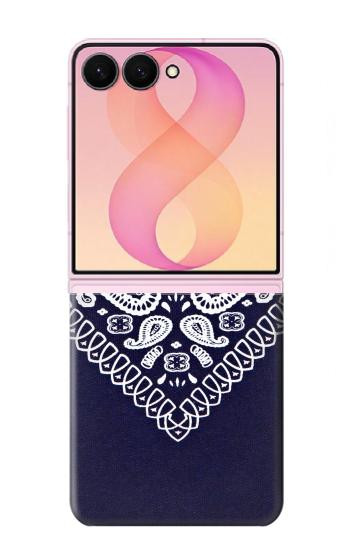 S3357 Navy Blue Bandana Pattern Case For Samsung Galaxy Z Flip 8