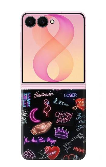 S3433 Vintage Neon Graphic Case For Samsung Galaxy Z Flip 8