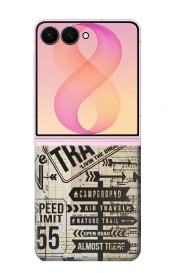 S3441 Vintage Travel Case For Samsung Galaxy Z Flip 8