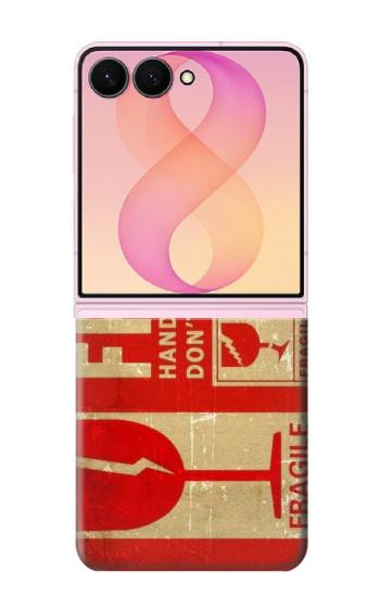 S3552 Vintage Fragile Label Art Case For Samsung Galaxy Z Flip 8