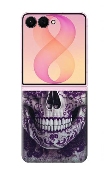 S3582 Purple Sugar Skull Case For Samsung Galaxy Z Flip 8