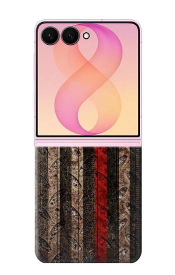S3804 Fire Fighter Metal Red Line Flag Graphic Case For Samsung Galaxy Z Flip 8