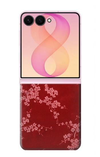 S3817 Red Floral Cherry blossom Pattern Case For Samsung Galaxy Z Flip 8