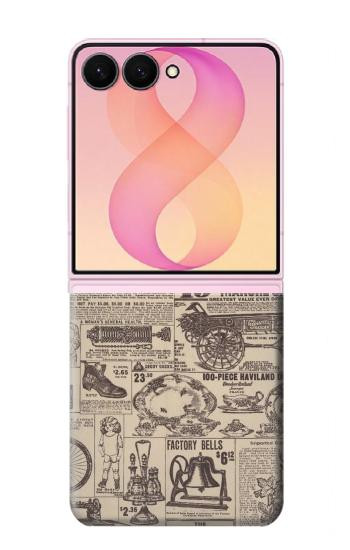 S3819 Retro Vintage Paper Case For Samsung Galaxy Z Flip 8