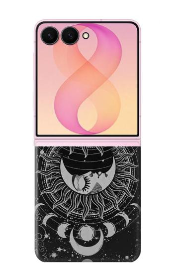 S3854 Mystical Sun Face Crescent Moon Case For Samsung Galaxy Z Flip 8
