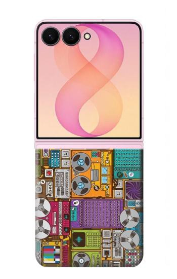 S3879 Retro Music Doodle Case For Samsung Galaxy Z Flip 8