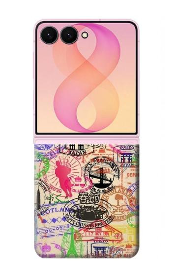 S3904 Travel Stamps Case For Samsung Galaxy Z Flip 8