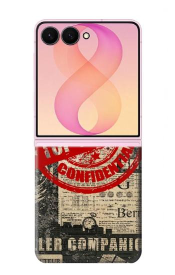 S3937 Text Top Secret Art Vintage Case For Samsung Galaxy Z Flip 8