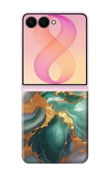 S3993 Green Marble Gold Veins Case For Samsung Galaxy Z Flip 8