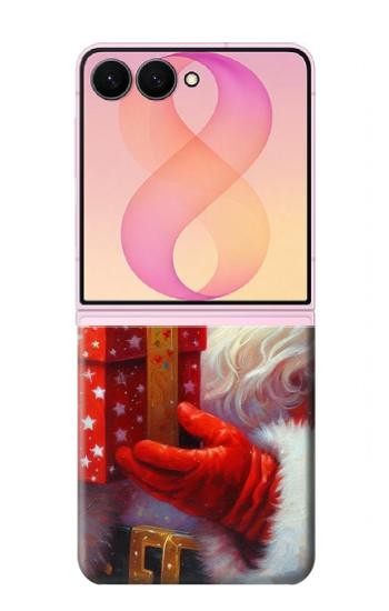 S4029 Xmas Smiling Santa Claus Gift Box Case For Samsung Galaxy Z Flip 8