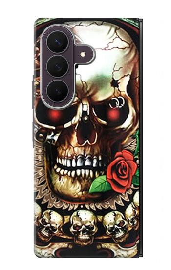 S0753 Skull Wing Rose Punk Case For Samsung Galaxy Z Fold 8 Ultra