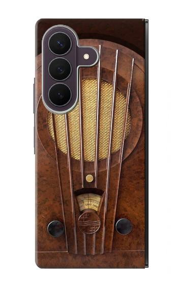 S2655 Vintage Bakelite Deco Radio Case For Samsung Galaxy Z Fold 8 Ultra