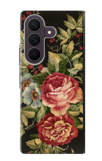 S3013 Vintage Antique Roses Case For Samsung Galaxy Z Fold 8 Ultra