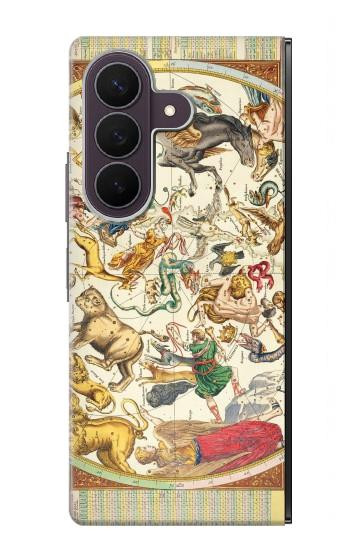 S3145 Antique Constellation Star Sky Map Case For Samsung Galaxy Z Fold 8 Ultra