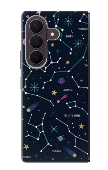 S3220 Star Map Zodiac Constellations Case For Samsung Galaxy Z Fold 8 Ultra