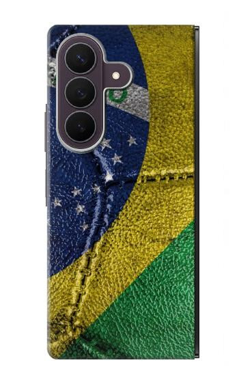 S3297 Brazil Flag Vintage Football Graphic Case For Samsung Galaxy Z Fold 8 Ultra