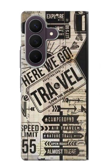 S3441 Vintage Travel Case For Samsung Galaxy Z Fold 8 Ultra