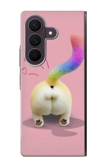 S3923 Cat Bottom Rainbow Tail Case For Samsung Galaxy Z Fold 8 Ultra