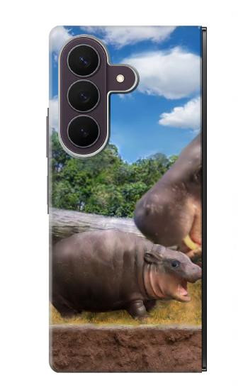 S4031 Baby Hippo Hippopotamus Family Case For Samsung Galaxy Z Fold 8 Ultra