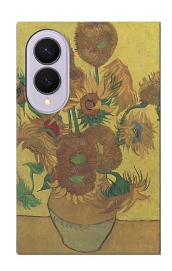 S0214 Van Gogh Vase Fifteen Sunflowers Case For Samsung Galaxy Z Fold 8
