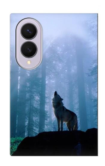 S0935 Wolf Howling in Forest Case For Samsung Galaxy Z Fold 8