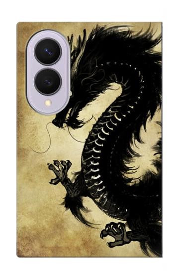 S1482 Black Dragon Painting Case For Samsung Galaxy Z Fold 8