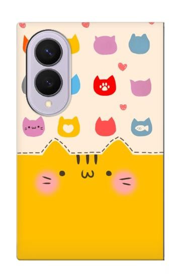 S2442 Cute Cat Cartoon Funny Case For Samsung Galaxy Z Fold 8